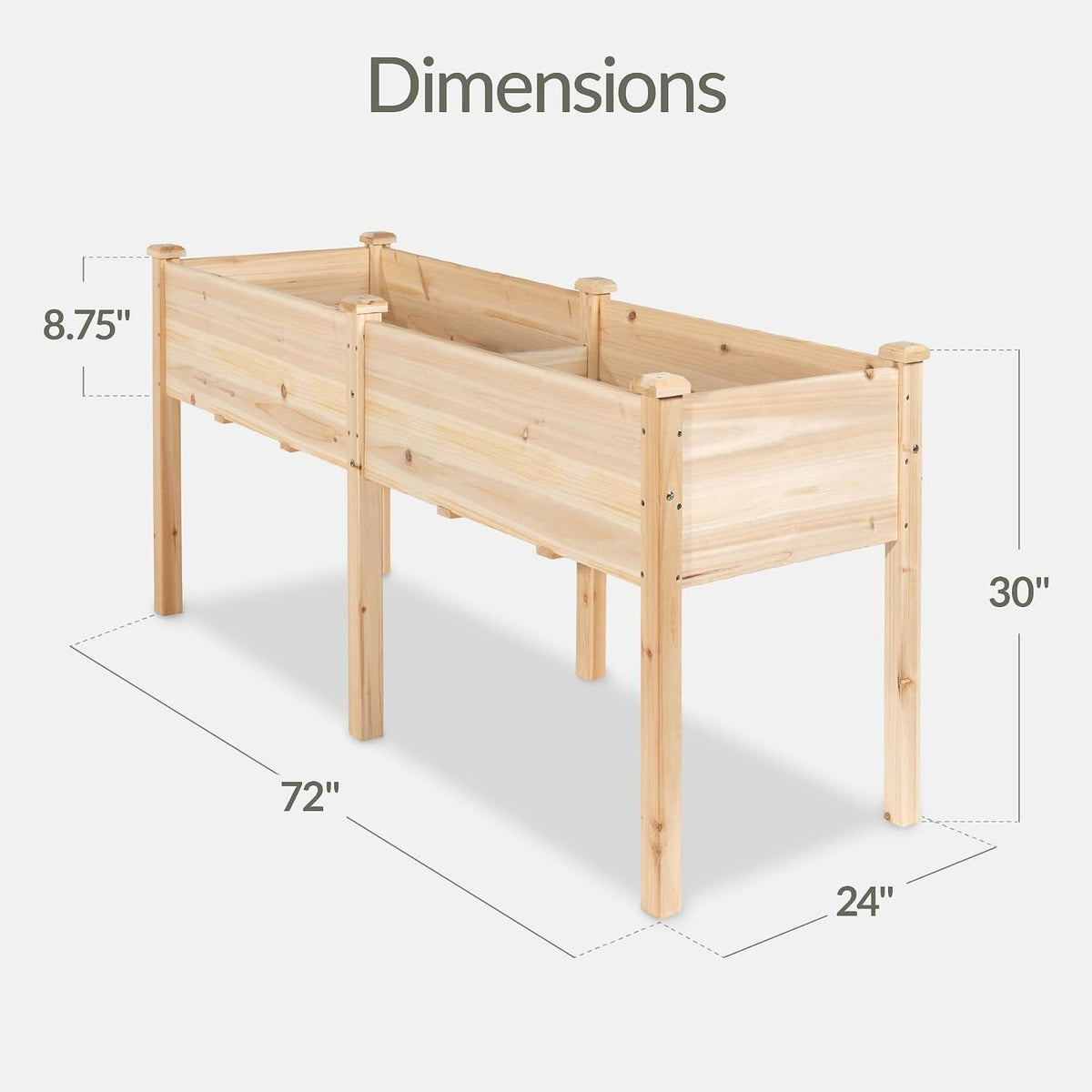 Best Choice Products Elevated Wood Garden Bed