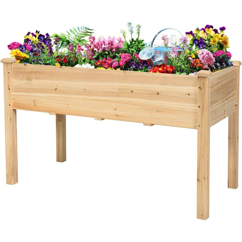 Elevated Wood Garden Bed With Legs