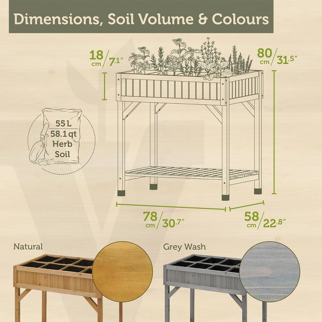 Cedar Herb Garden Planter Box