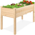 Elevated Wood Garden Bed With Liner