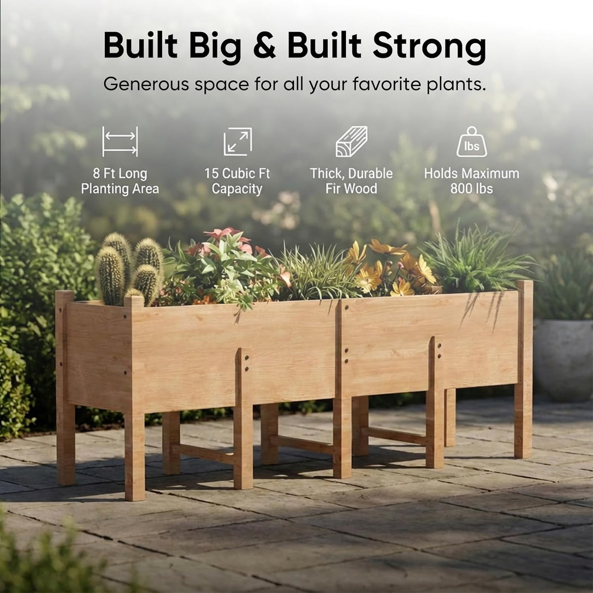 Wooden Outdoor Raised Garden Bed Kit