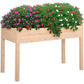 Elevated Wood Garden Bed With Liner