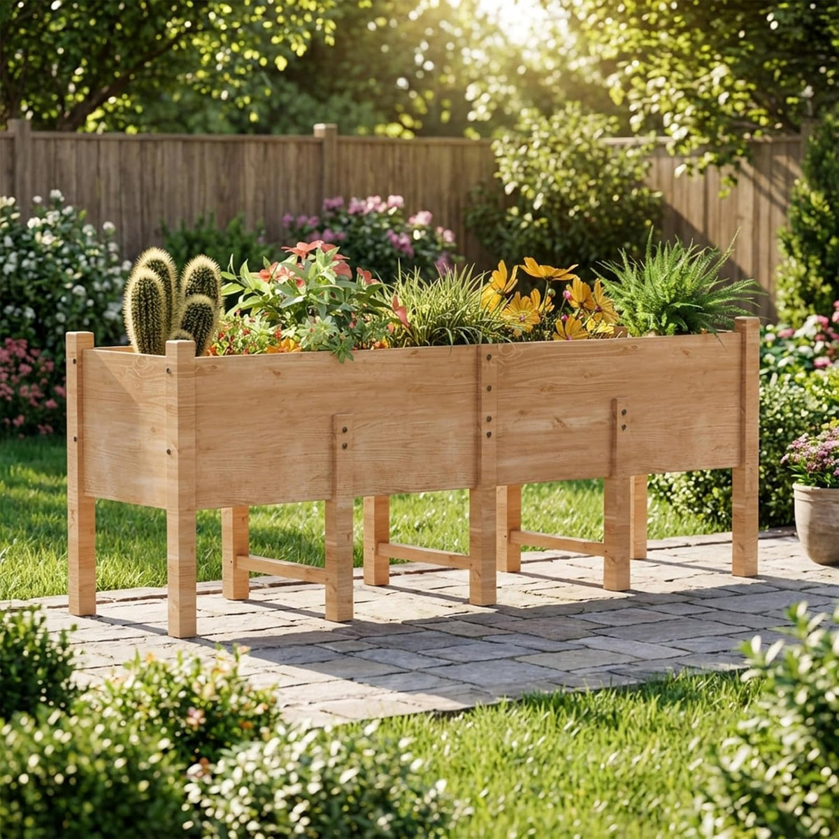 Wooden Outdoor Raised Garden Bed Kit