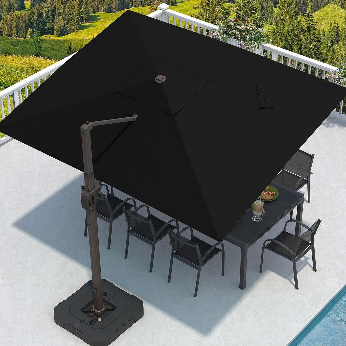 9'x12' Rectangular Cantilever Patio Umbrella