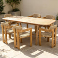 7‑Piece Extendable Acacia Patio Dining Set