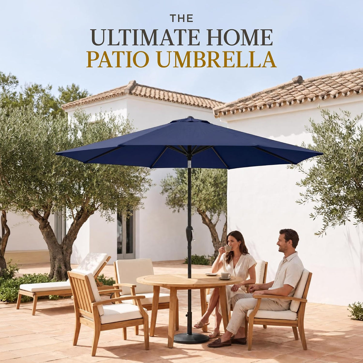9FT Commercial Aluminum Patio Umbrella Navy