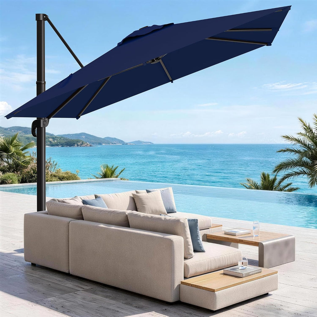 10'x13' 360° Rotating Cantilever Umbrella