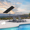 6.5FT Square Dual‑Tilt Patio Market Umbrella