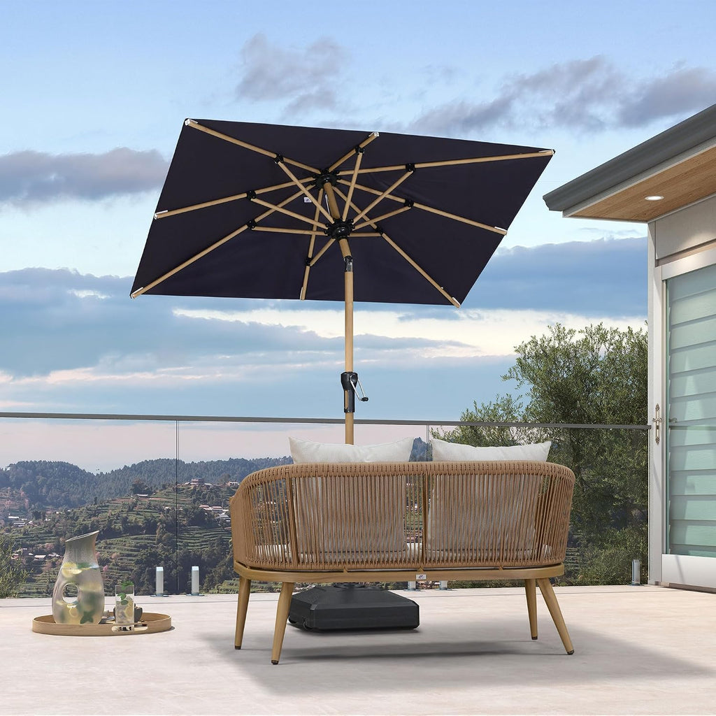 4'x6' Push‑Button Tilt Patio Umbrella