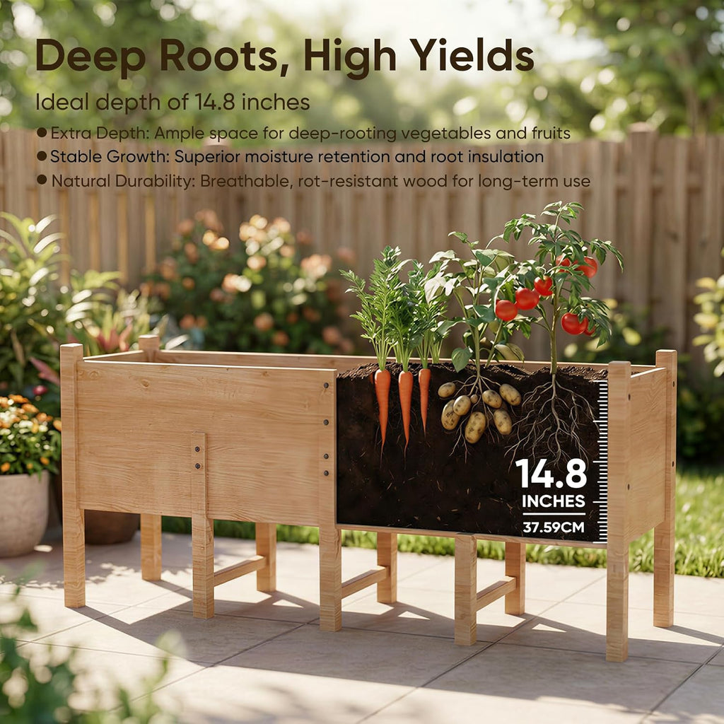Wooden Outdoor Raised Garden Bed Kit