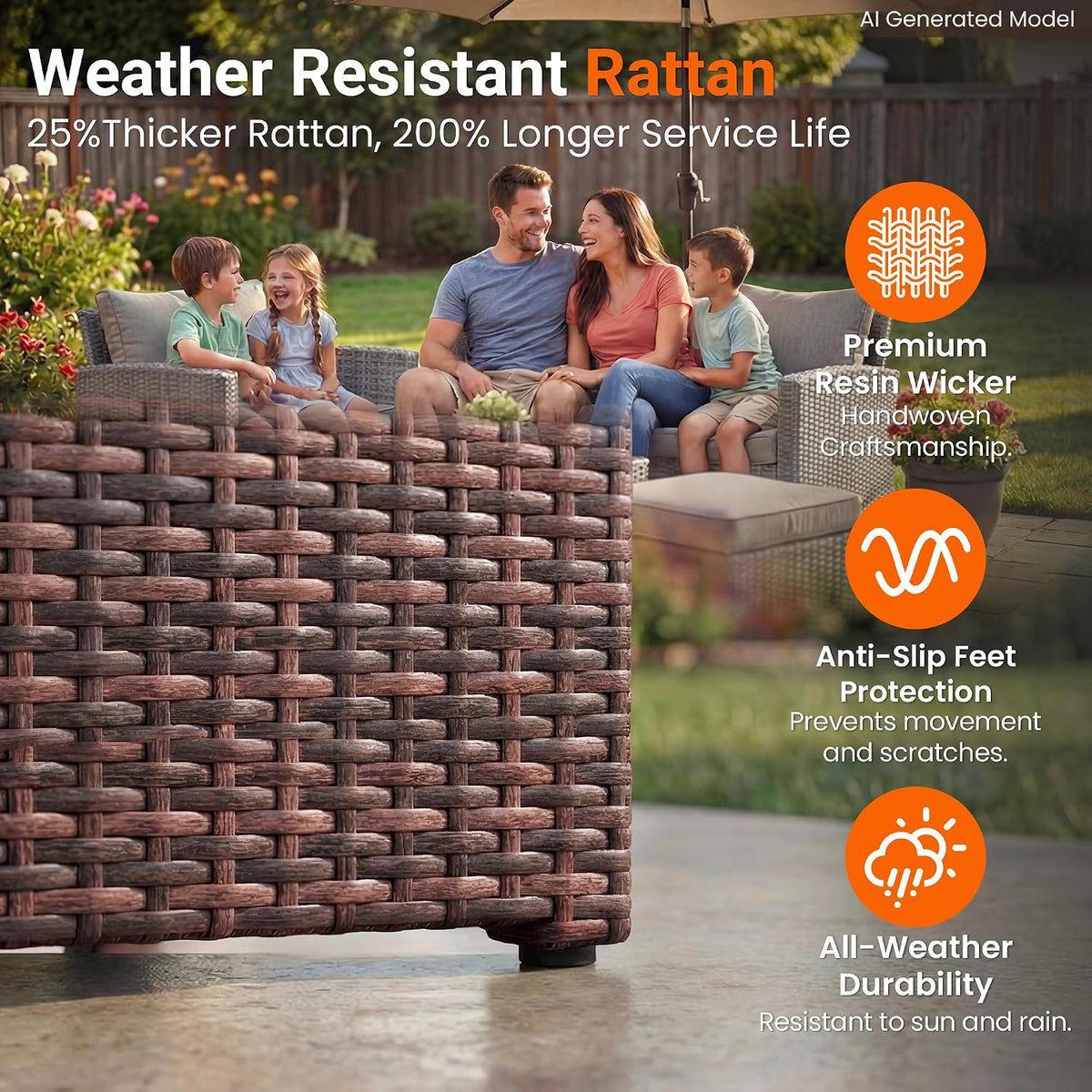 Lane All‑Weather Wicker Patio Set