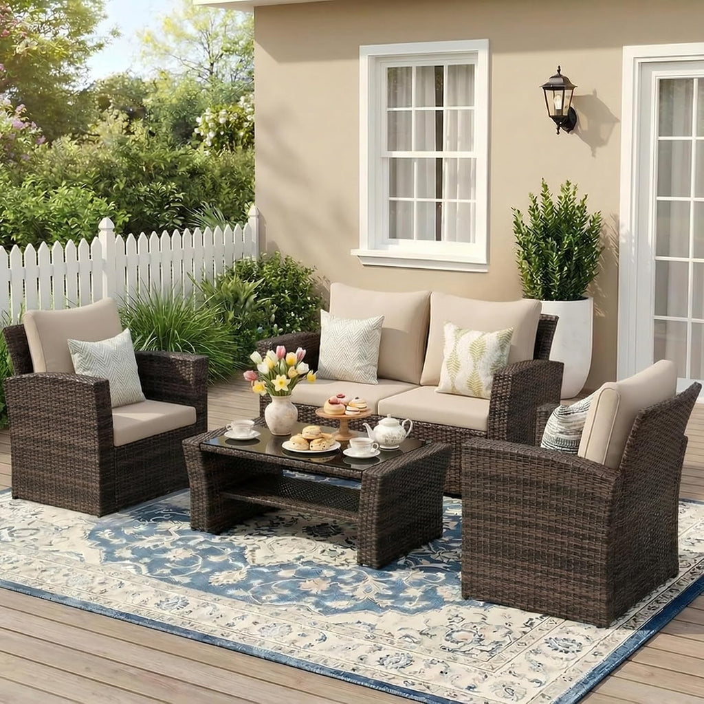 Lane All‑Weather Wicker Patio Set