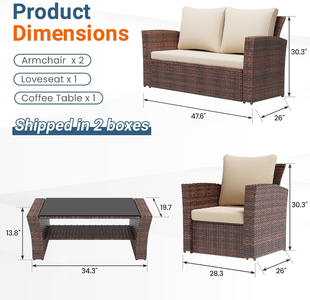 Lane All‑Weather Wicker Patio Set