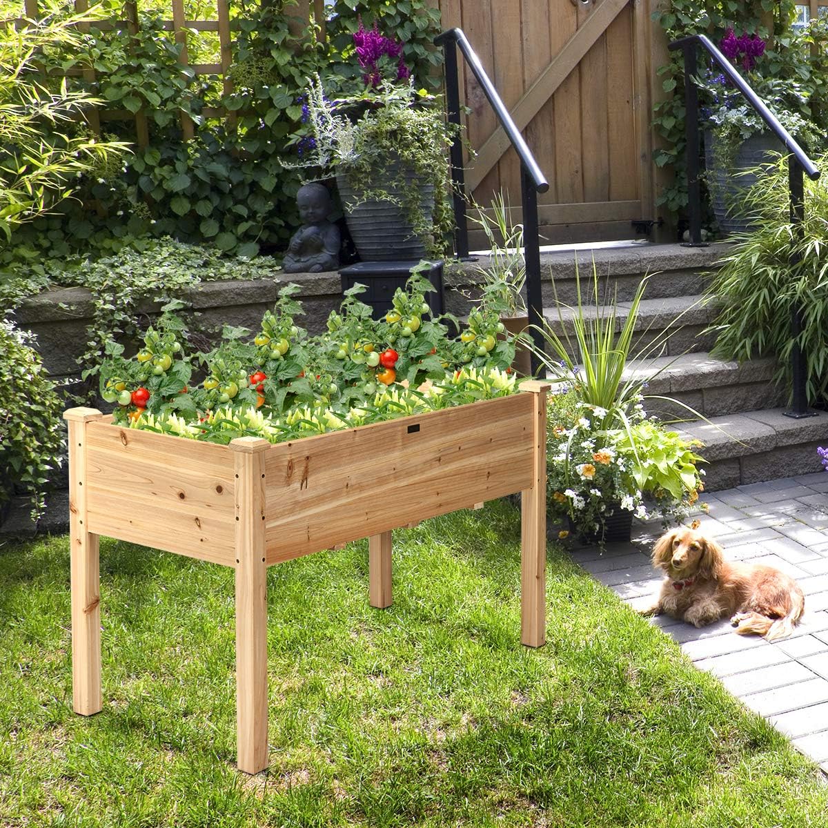 Elevated Wood Garden Bed With Legs
