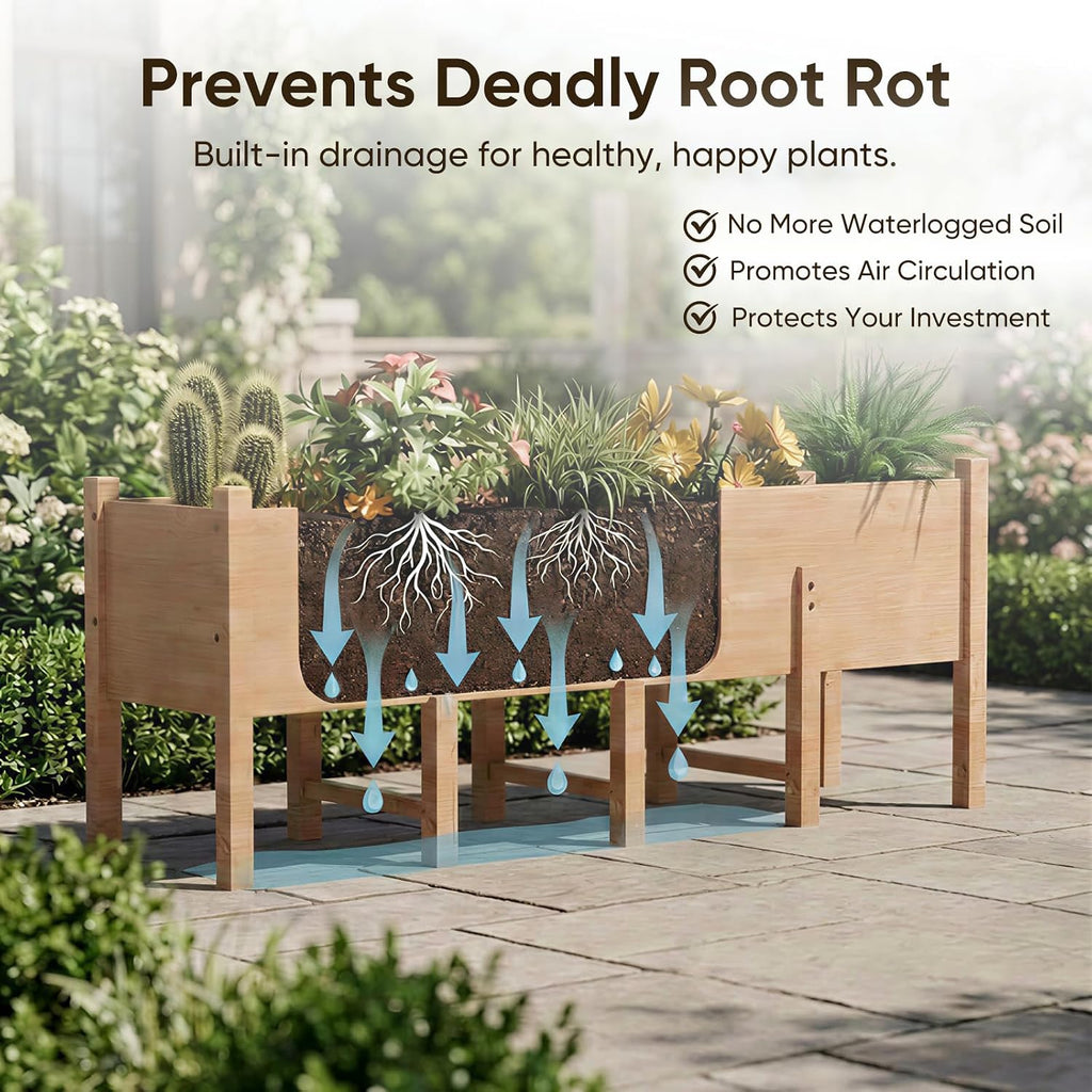 Wooden Outdoor Raised Garden Bed Kit