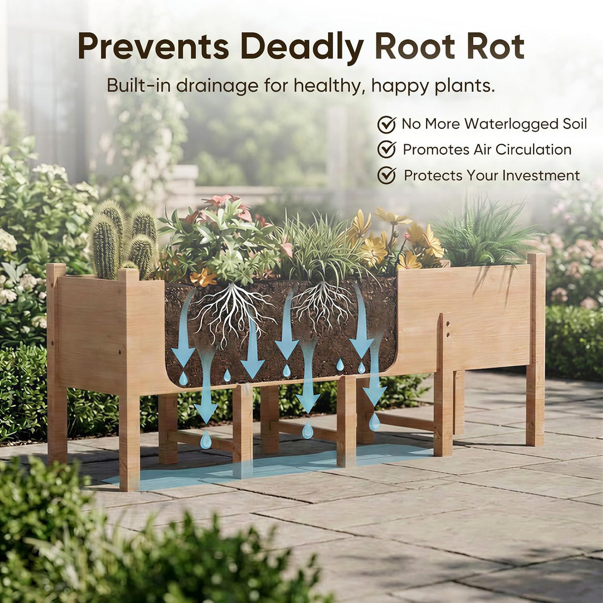 Wooden Outdoor Raised Garden Bed Kit