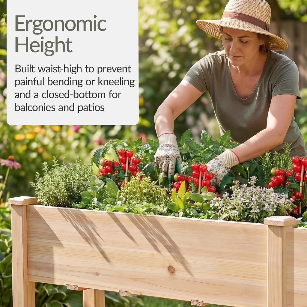 Best Choice Products Elevated Wood Garden Bed