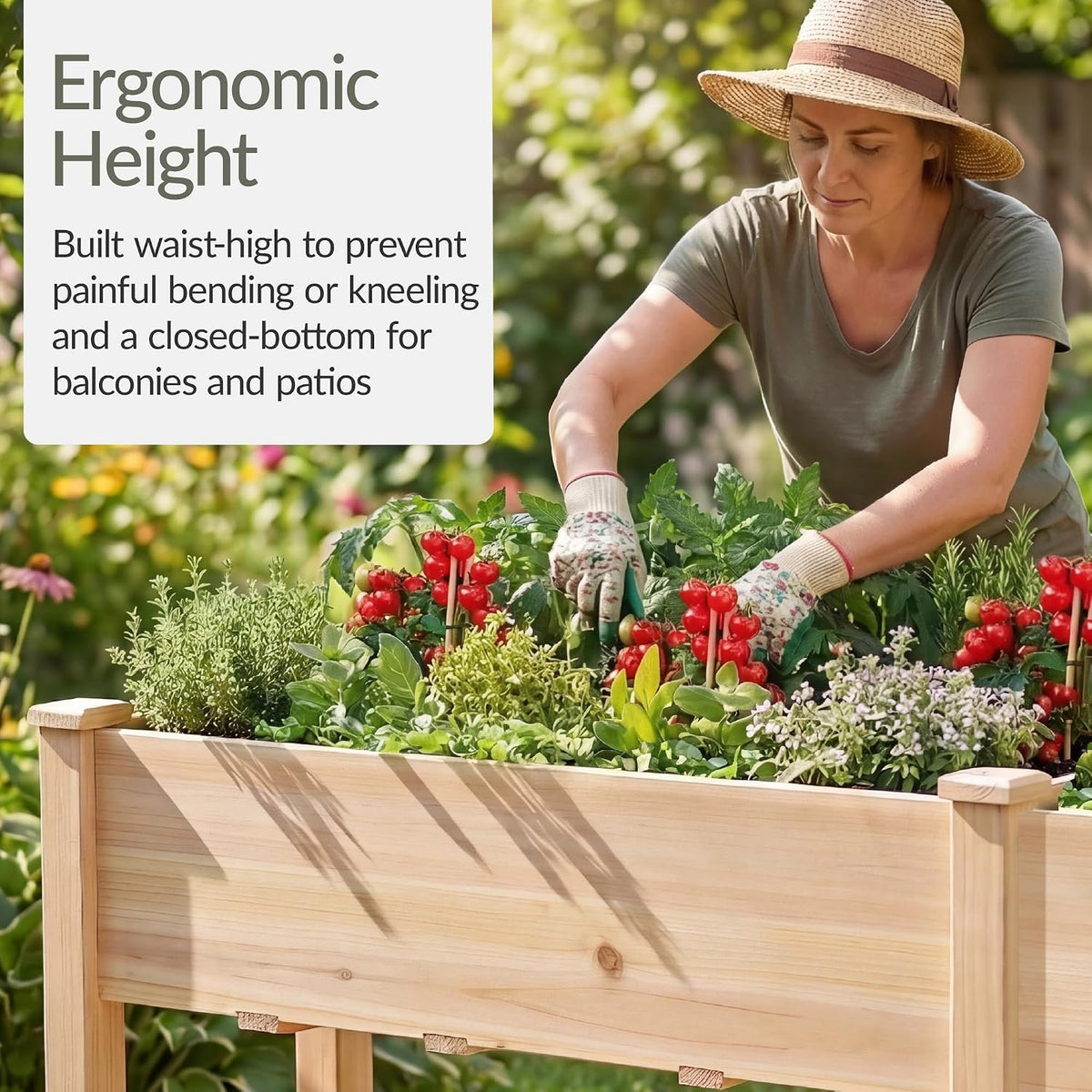 Best Choice Products Elevated Wood Garden Bed
