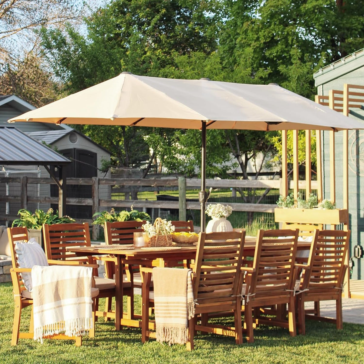 9‑Piece Expandable Patio Dining Set