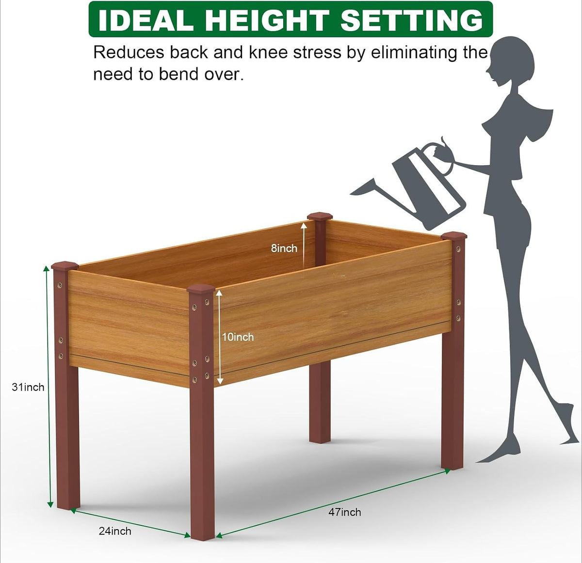 Wood Garden Bed With Liner