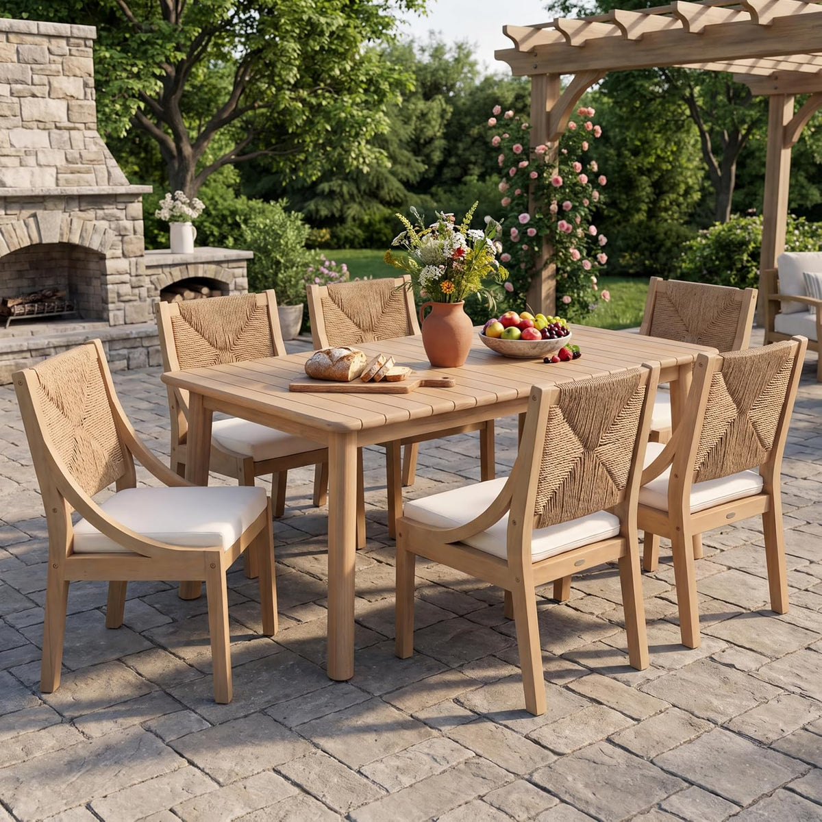 7‑Piece Extendable Acacia Patio Dining Set
