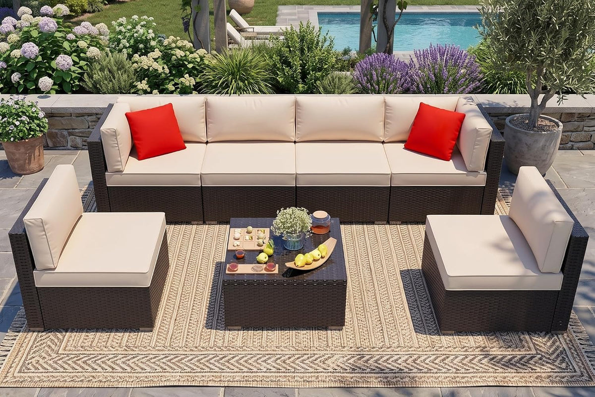 7‑Piece Outdoor Sectional Patio Set