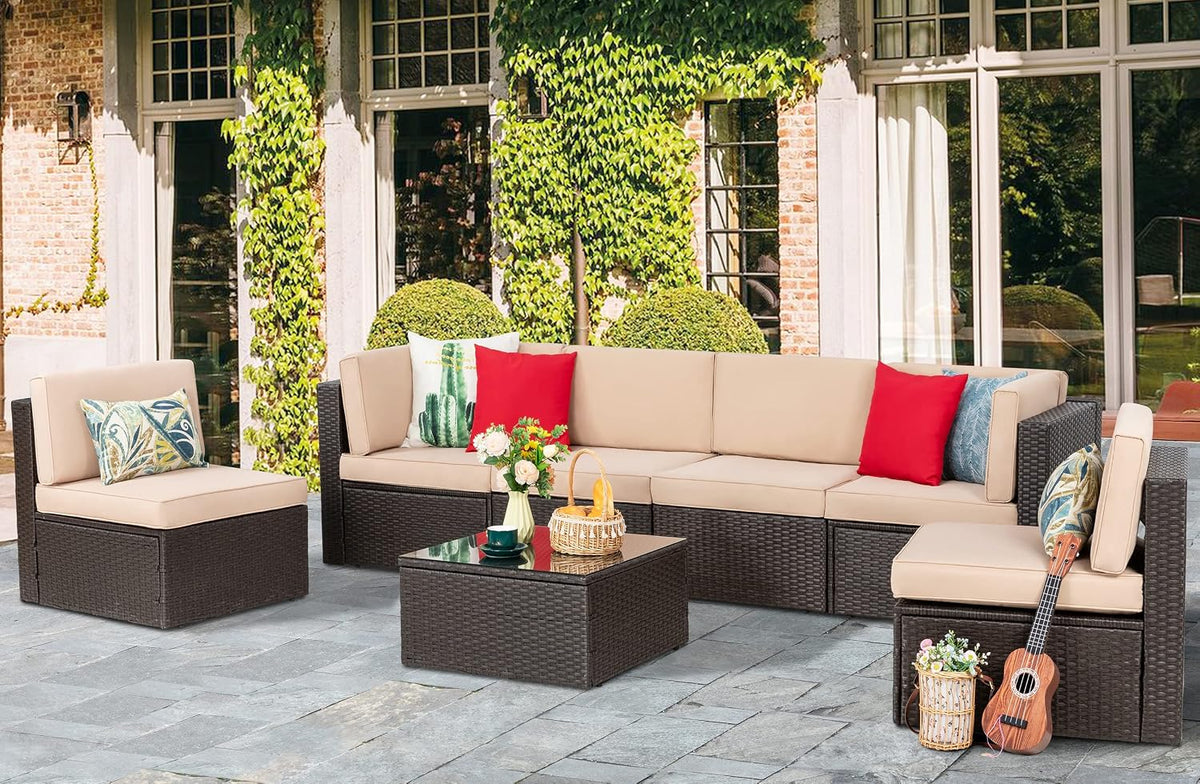 7‑Piece Outdoor Sectional Patio Set