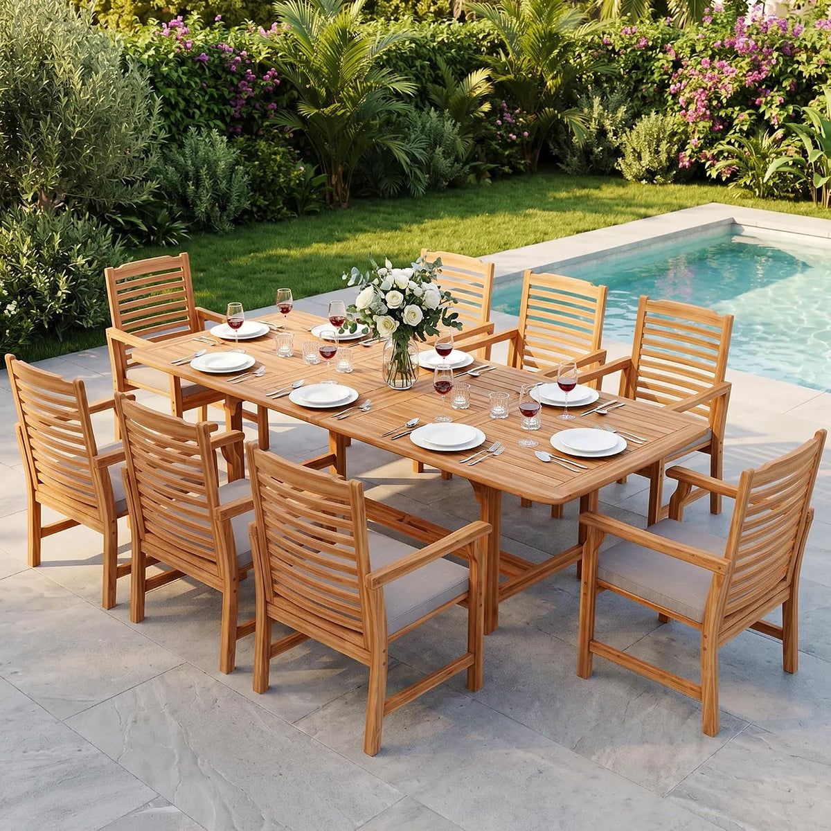 9‑Piece Expandable Patio Dining Set