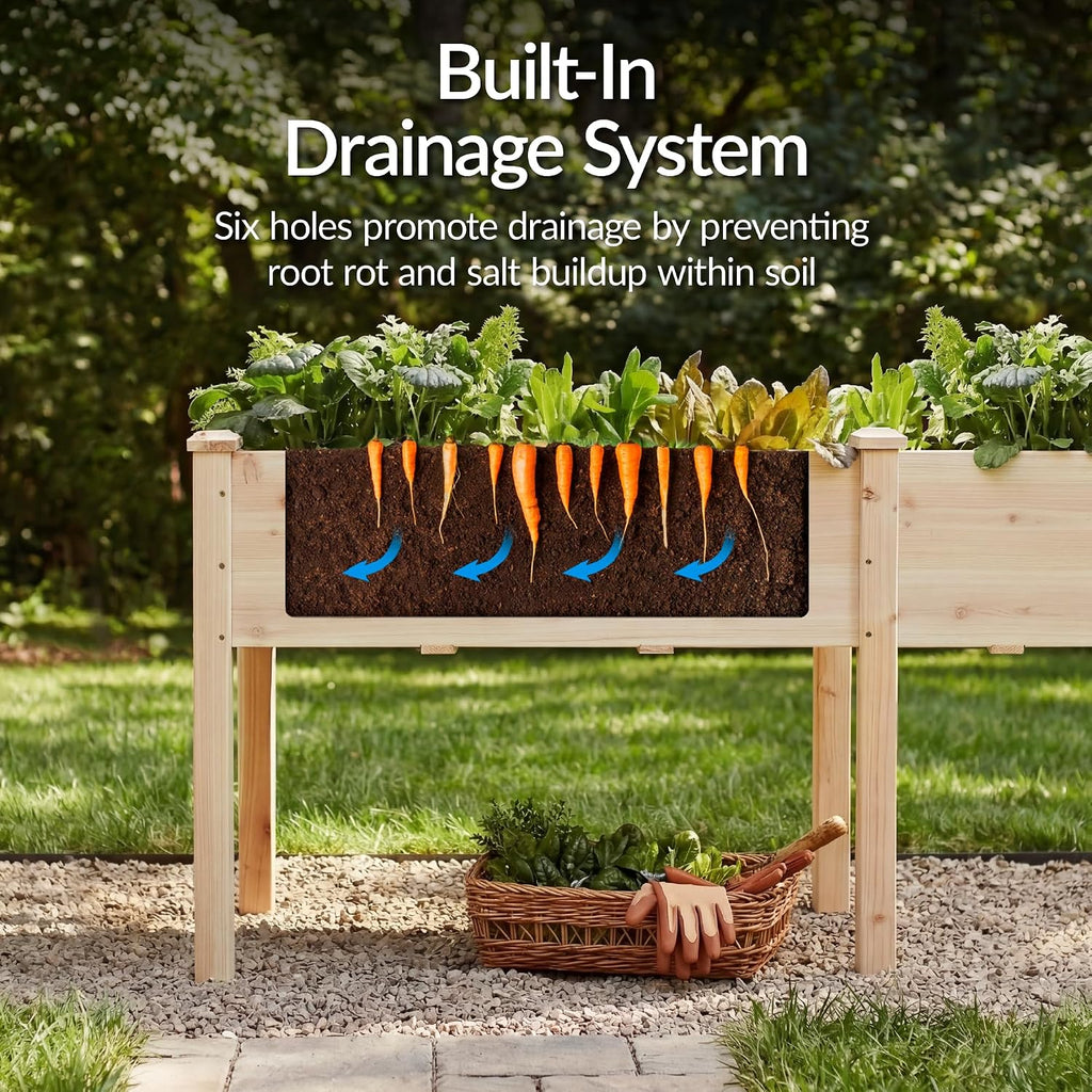 Best Choice Products Elevated Wood Garden Bed