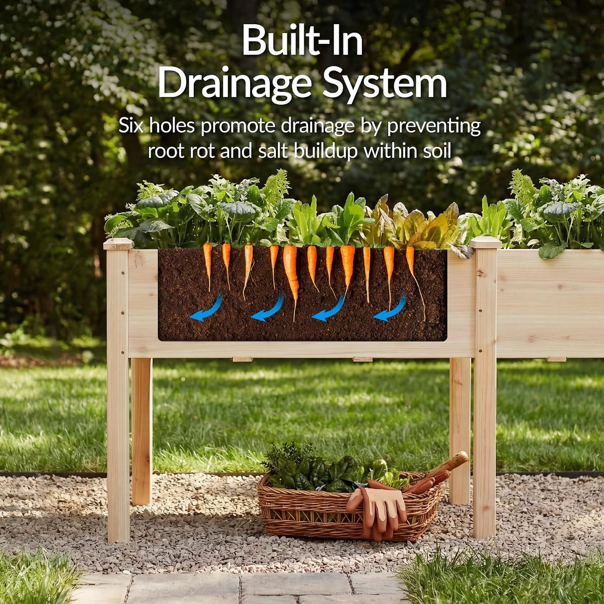 Best Choice Products Elevated Wood Garden Bed