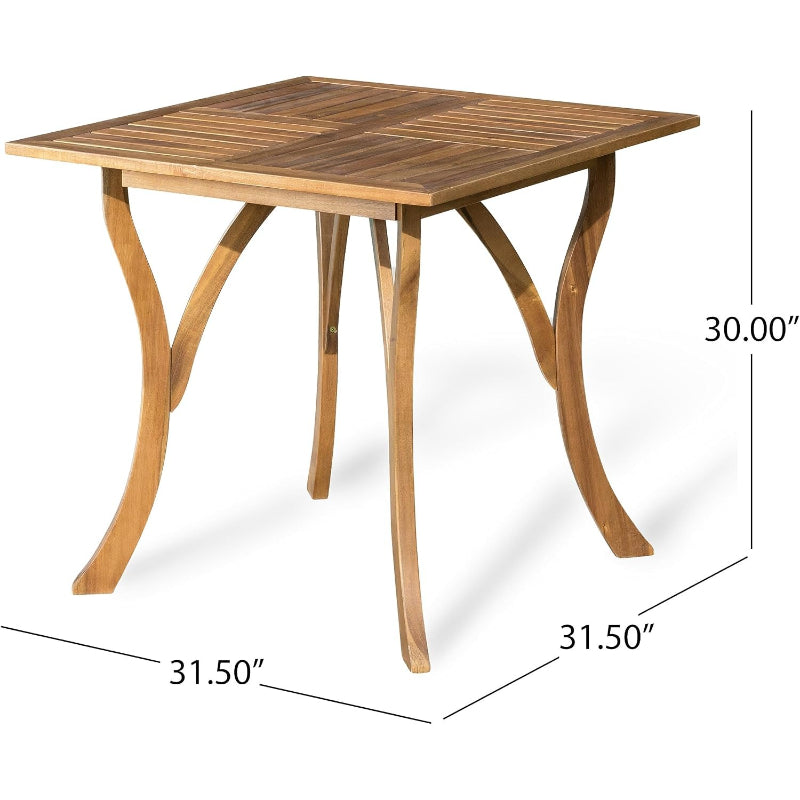5‑Piece Acacia Wood Patio Dining Set