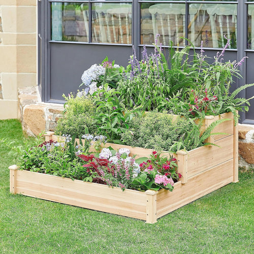 3‑Tier Wood Vertical Garden Bed
