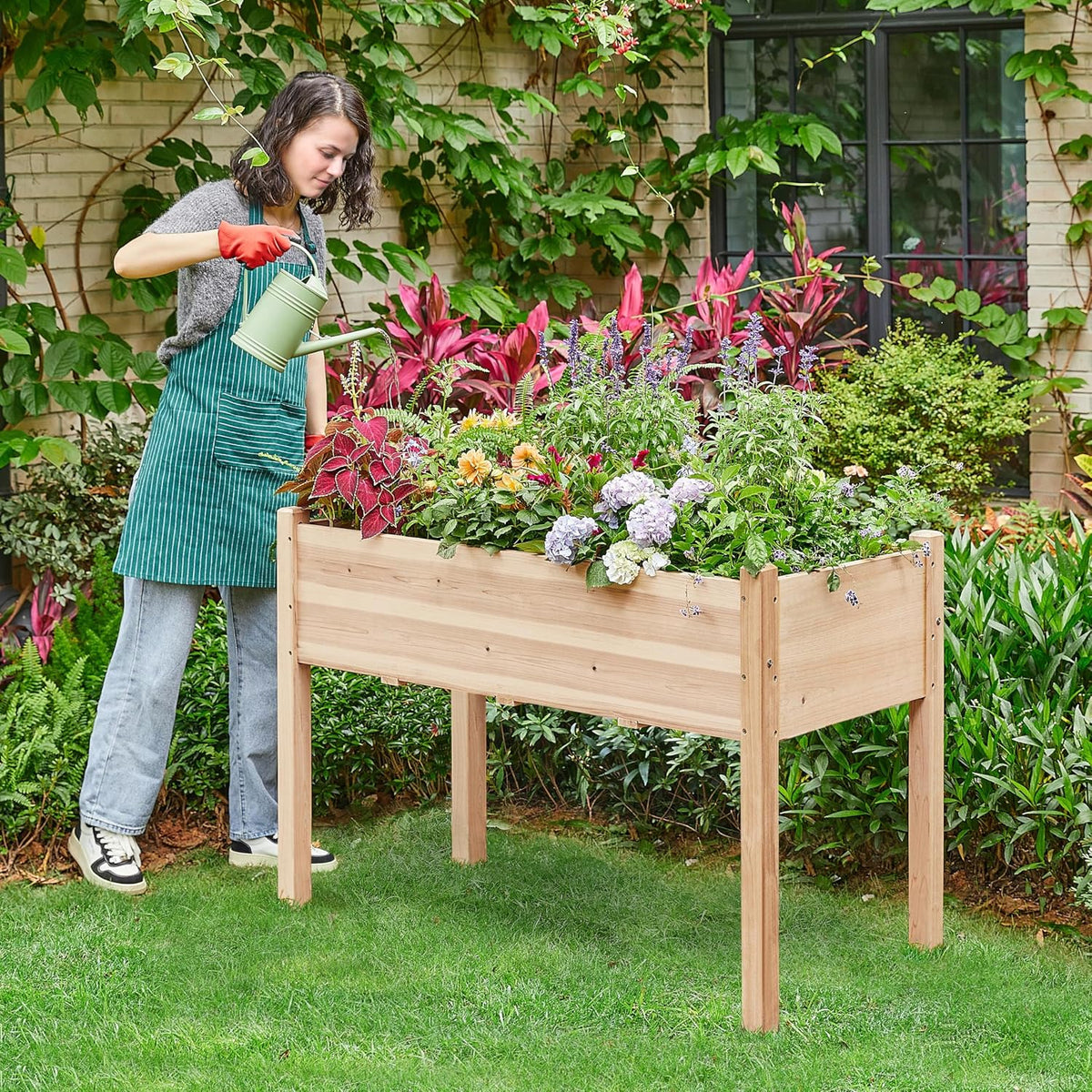 2‑Pack Elevated Wood Garden Bed