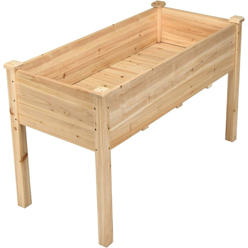 Elevated Wood Garden Bed With Legs