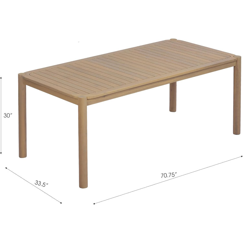 7‑Piece Acacia Wood Patio Dining Set