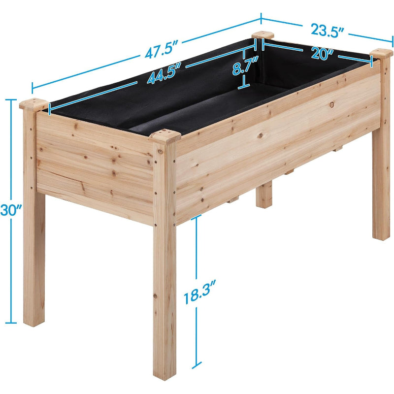 2‑Pack Elevated Wood Garden Bed