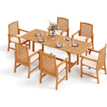 7‑Piece Expandable Wood Patio Dining Set