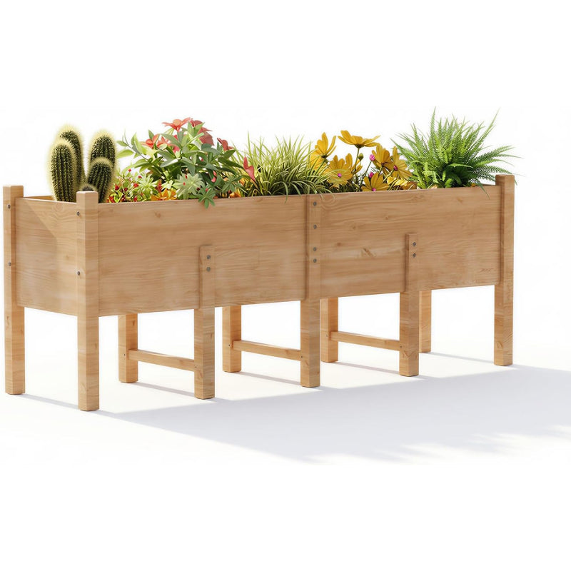 Wooden Outdoor Raised Garden Bed Kit