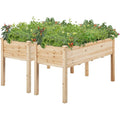 2‑Pack Elevated Wood Garden Bed